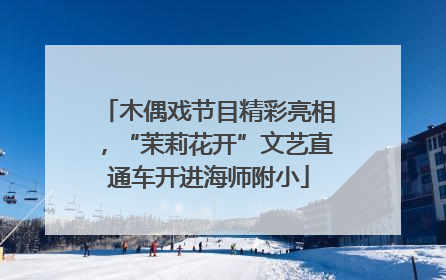 木偶戏节目精彩亮相，“茉莉花开”文艺直通车开进海师附小