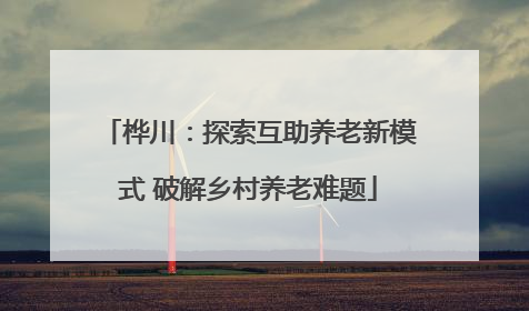 桦川：探索互助养老新模式 破解乡村养老难题