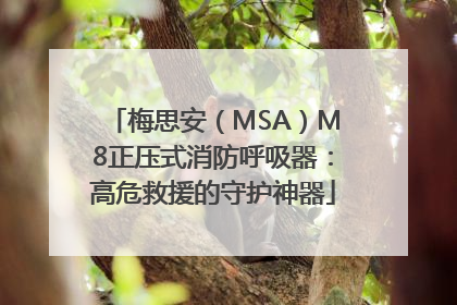 梅思安（MSA）M8正压式消防呼吸器：高危救援的守护神器