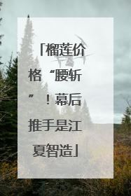榴莲价格“腰斩”！幕后推手是江夏智造
