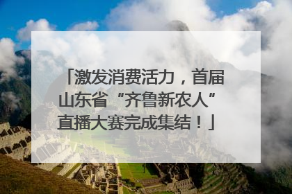 激发消费活力，首届山东省“齐鲁新农人”直播大赛完成集结！