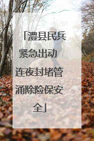 澧县民兵紧急出动 连夜封堵管涌除险保安全