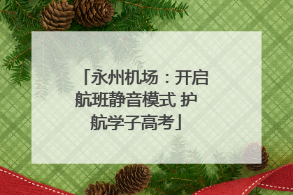 永州机场：开启航班静音模式 护航学子高考