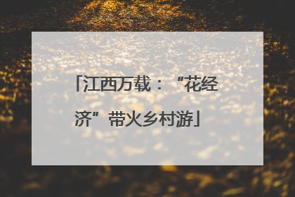 江西万载：“花经济”带火乡村游