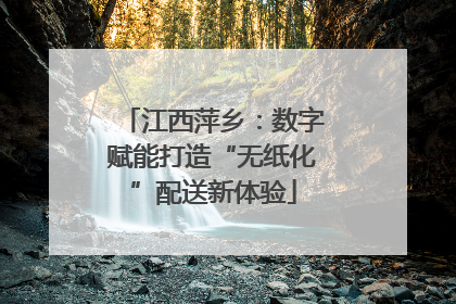 江西萍乡：数字赋能打造“无纸化”配送新体验