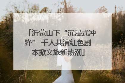 沂蒙山下“沉浸式冲锋” 千人共演红色剧本掀文旅新热潮