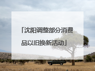 沈阳调整部分消费品以旧换新活动