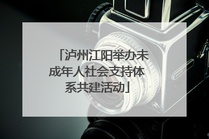 泸州江阳举办未成年人社会支持体系共建活动