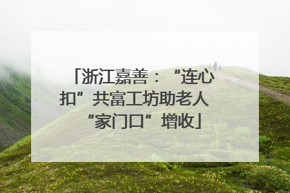 浙江嘉善：“连心扣”共富工坊助老人“家门口”增收