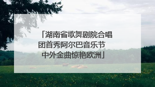 湖南省歌舞剧院合唱团首秀阿尔巴音乐节 中外金曲惊艳欧洲