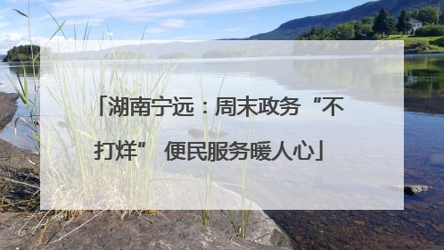 湖南宁远：周末政务“不打烊” 便民服务暖人心