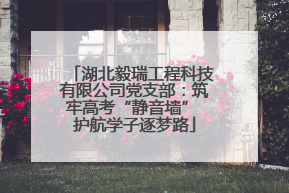 湖北毅瑞工程科技有限公司党支部：筑牢高考“静音墙” 护航学子逐梦路