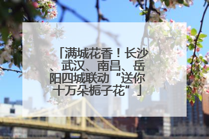 满城花香！长沙、武汉、南昌、岳阳四城联动“送你十万朵栀子花”