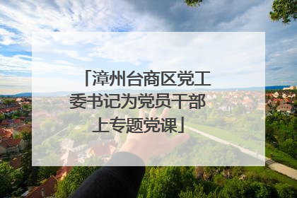 漳州台商区党工委书记为党员干部上专题党课