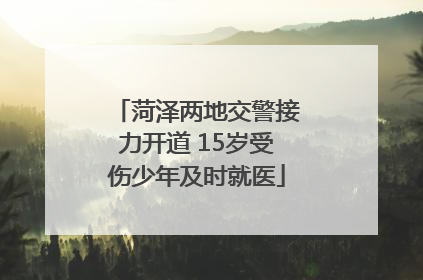 菏泽两地交警接力开道 15岁受伤少年及时就医