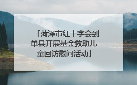 菏泽市红十字会到单县开展基金救助儿童回访慰问活动