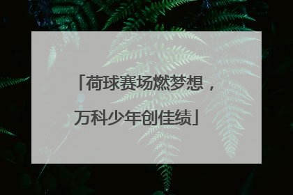 荷球赛场燃梦想，万科少年创佳绩