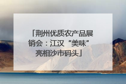 荆州优质农产品展销会：江汉“美味”亮相沙市码头