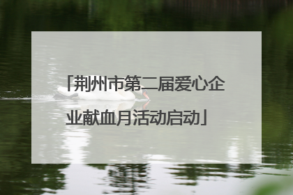 荆州市第二届爱心企业献血月活动启动