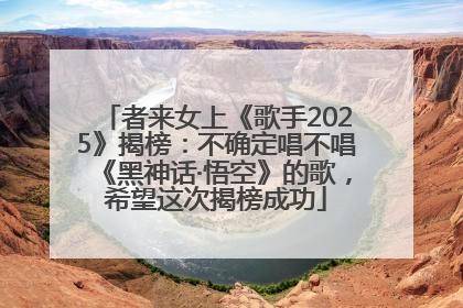 者来女上《歌手2025》揭榜：不确定唱不唱《黑神话·悟空》的歌，希望这次揭榜成功