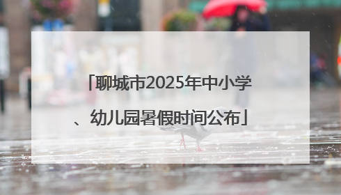 聊城市2025年中小学、幼儿园暑假时间公布