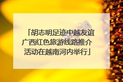 胡志明足迹中越友谊广西红色旅游线路推介活动在越南河内举行