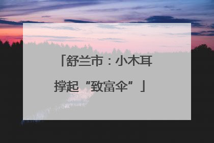 舒兰市：小木耳撑起“致富伞”