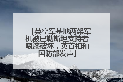 英空军基地两架军机被巴勒斯坦支持者喷漆破坏，英首相和国防部发声