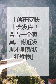 落在皮肤上会发痒！普吉一个家具厂附近发现不明絮状纤维物