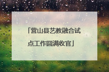 营山县艺教融合试点工作圆满收官