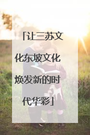 让三苏文化东坡文化焕发新的时代华彩