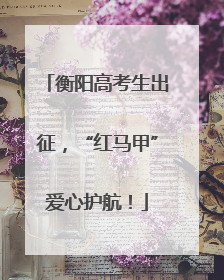 衡阳高考生出征，“红马甲”爱心护航！