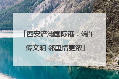 西安浐灞国际港：端午传文明 邻里情更浓