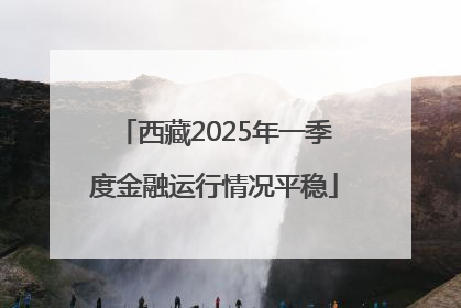 西藏2025年一季度金融运行情况平稳