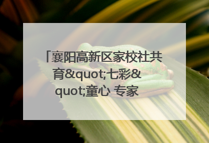 襄阳高新区家校社共育"七彩"童心 专家团支招智慧育儿