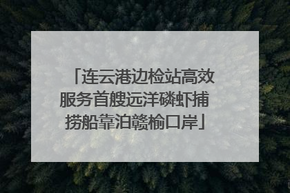 连云港边检站高效服务首艘远洋磷虾捕捞船靠泊赣榆口岸
