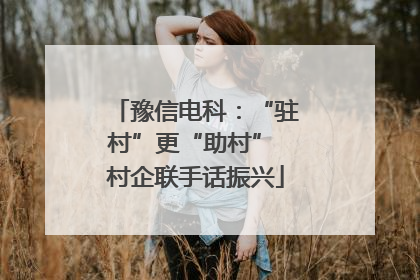 豫信电科：“驻村”更“助村” 村企联手话振兴