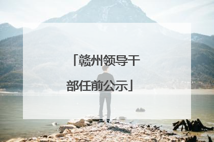 赣州领导干部任前公示