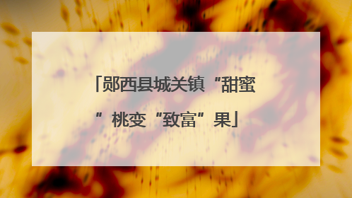 郧西县城关镇“甜蜜”桃变“致富”果