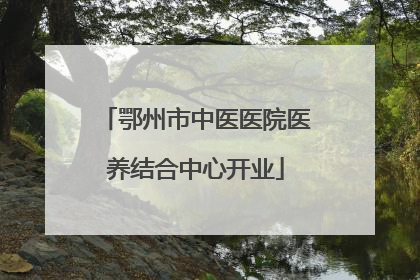 鄂州市中医医院医养结合中心开业