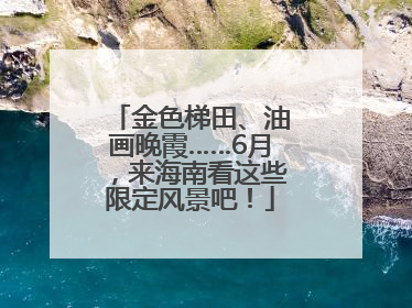 金色梯田、油画晚霞……6月，来海南看这些限定风景吧！