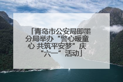 青岛市公安局即墨分局举办“警心暖童心 共筑平安梦”庆“六一”活动