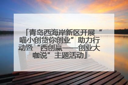 青岛西海岸新区开展“喵小创贷你创业”助力行动暨“西创赢——创业大咖说”主题活动
