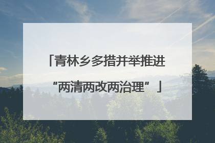 青林乡多措并举推进“两清两改两治理”
