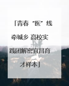青春“医”线牵城乡 高校实践团解密宜昌育才样本