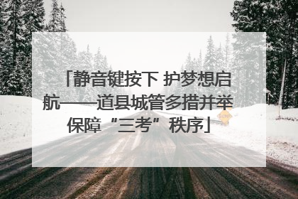 静音键按下 护梦想启航——道县城管多措并举保障“三考”秩序