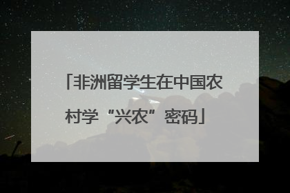 非洲留学生在中国农村学“兴农”密码