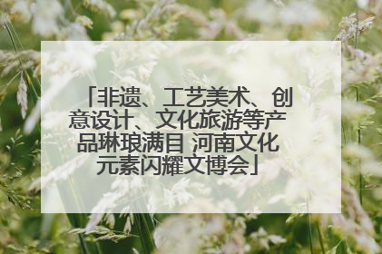 非遗、工艺美术、创意设计、文化旅游等产品琳琅满目 河南文化元素闪耀文博会