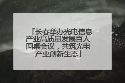 长春举办光电信息产业高质量发展百人圆桌会议，共筑光电产业创新生态