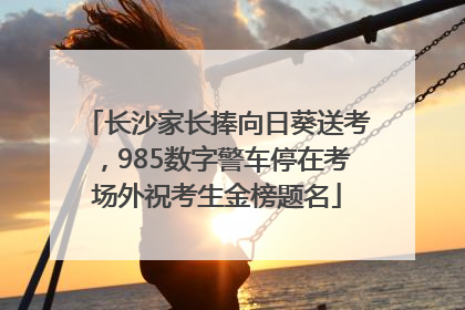 长沙家长捧向日葵送考，985数字警车停在考场外祝考生金榜题名